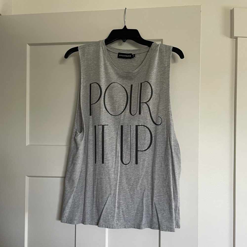 Gray muscle tank
